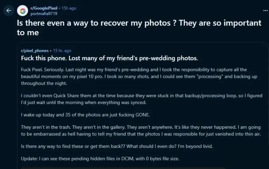 Google Pixel Photos Disappearing? Inside the Strange Bug Affecting Users 5 google pixel spot